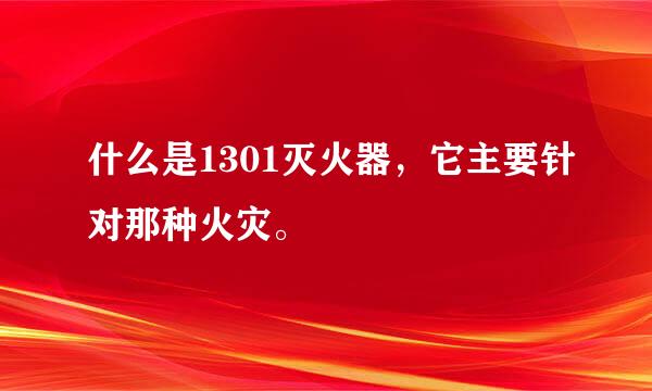 什么是1301灭火器，它主要针对那种火灾。