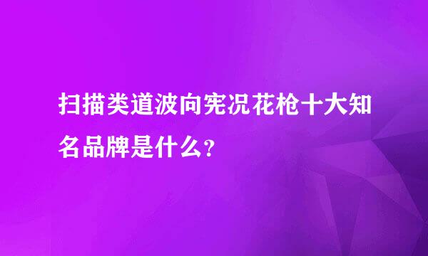 扫描类道波向宪况花枪十大知名品牌是什么？