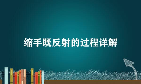 缩手既反射的过程详解