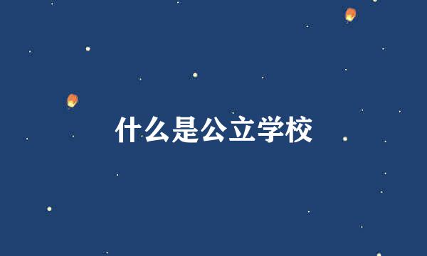 什么是公立学校