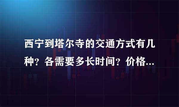 西宁到塔尔寺的交通方式有几种？各需要多长时间？价格为多少？》