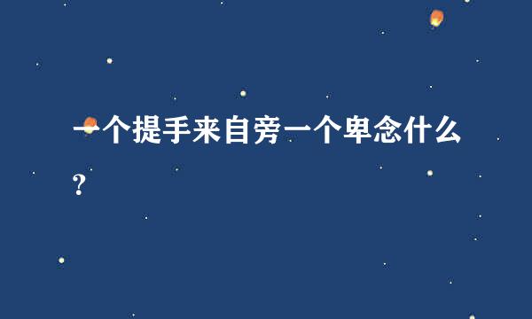 一个提手来自旁一个卑念什么？