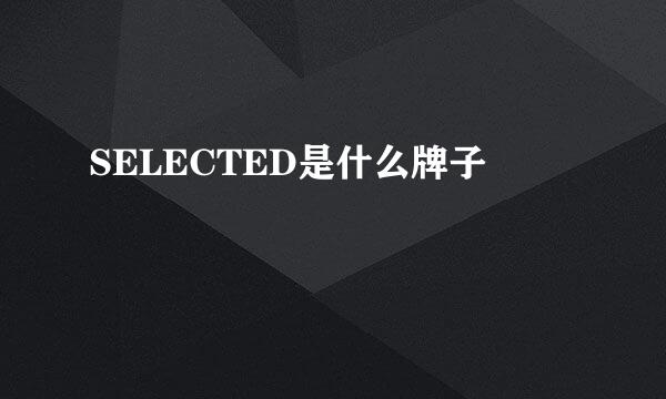 SELECTED是什么牌子