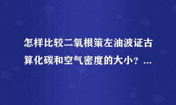 怎样比较二氧根策左油波证古算化碳和空气密度的大小？(至少要三种方法)