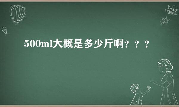 500ml大概是多少斤啊？？？