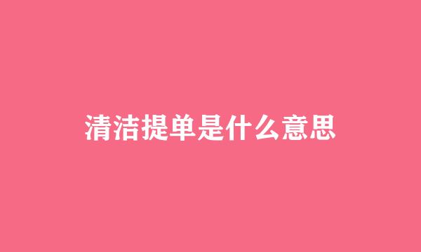 清洁提单是什么意思