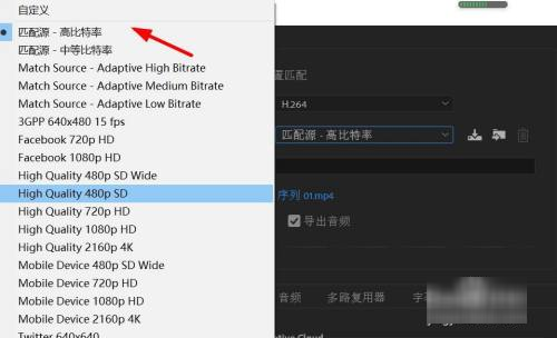 pr导出mp4格式选哪个