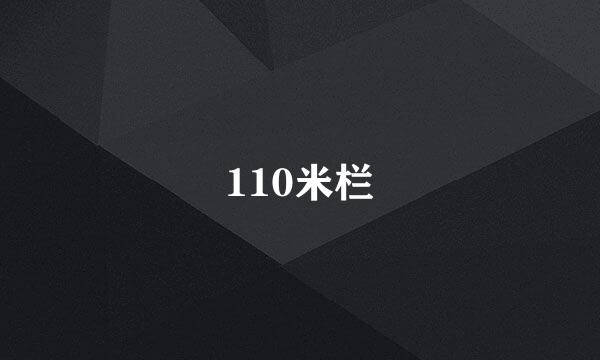 110米栏