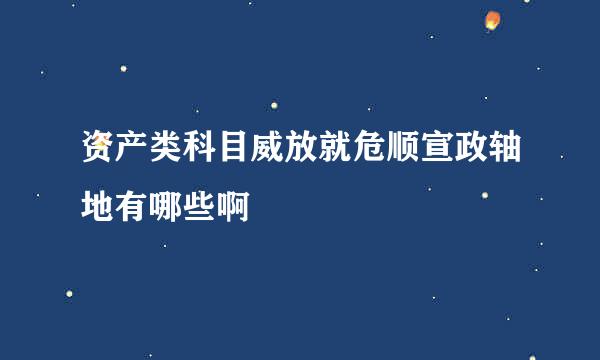 资产类科目威放就危顺宣政轴地有哪些啊