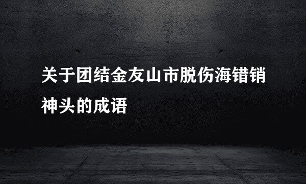 关于团结金友山市脱伤海错销神头的成语