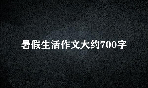 暑假生活作文大约700字