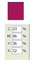 紫红色 CMYK色值