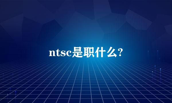 ntsc是职什么?