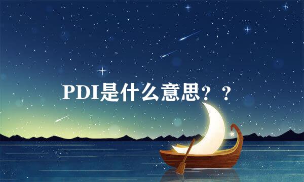 PDI是什么意思？？