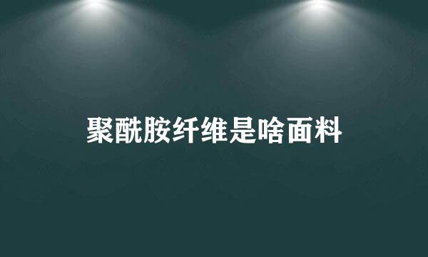 聚酰胺纤维是啥面料