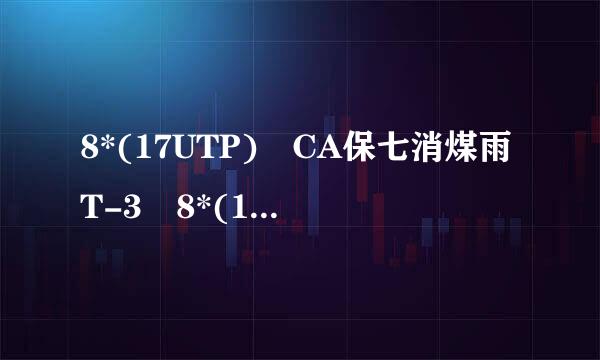 8*(17UTP) CA保七消煤雨T-3 8*(17UTP) CAT-6 是意思，是什么线？