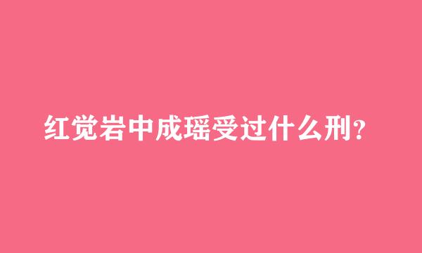 红觉岩中成瑶受过什么刑？