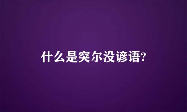 什么是突尔没谚语?