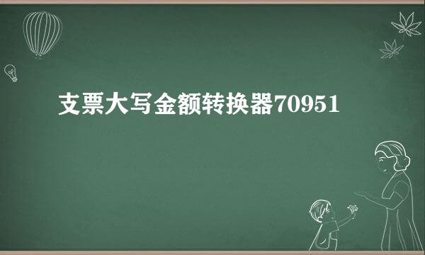 支票大写金额转换器70951