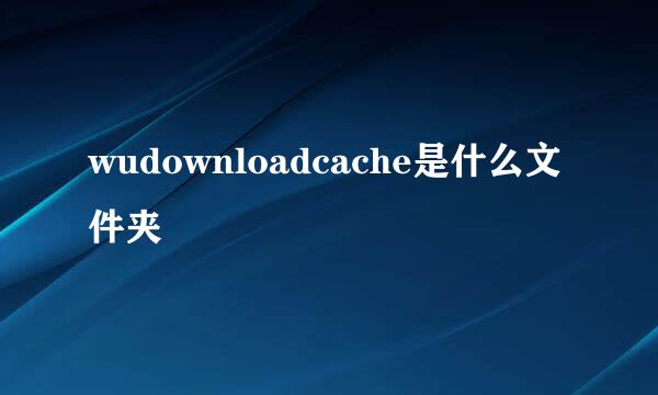 wudownloadcache是什么文件夹