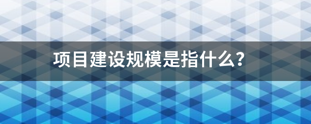 项目建设规模是指什么？