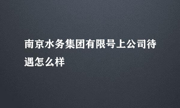 南京水务集团有限号上公司待遇怎么样