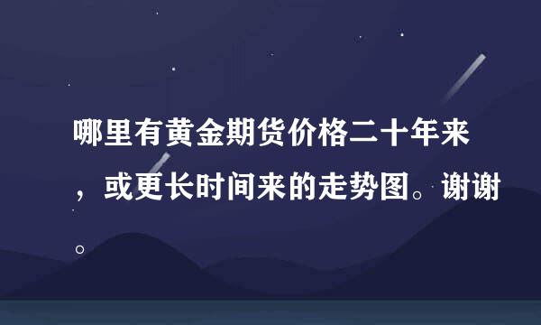 哪里有黄金期货价格二十年来，或更长时间来的走势图。谢谢。