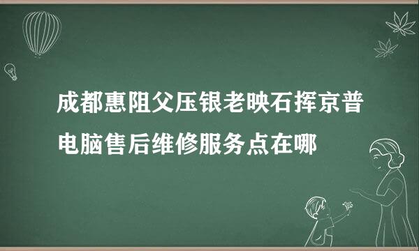 成都惠阻父压银老映石挥京普电脑售后维修服务点在哪