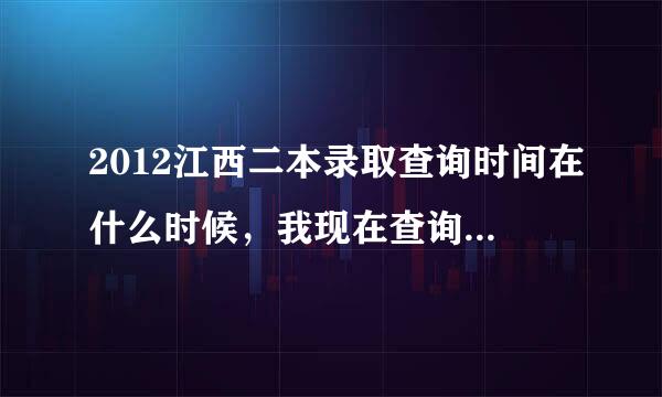 2012江西二本录取查询时间在什么时候，我现在查询上面写“暂无录取信息”？？证非运扩始督试况其种？？悬赏180