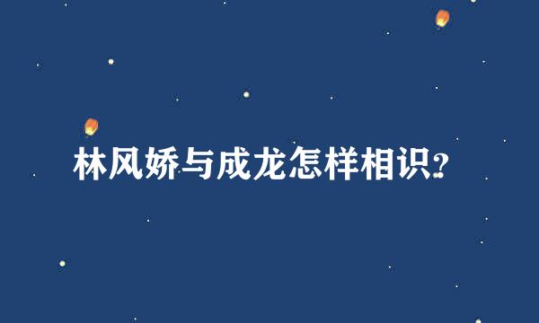 林风娇与成龙怎样相识？