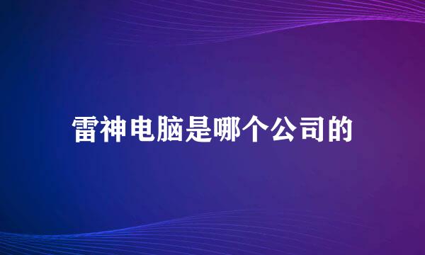 雷神电脑是哪个公司的