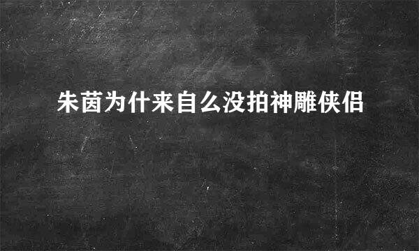 朱茵为什来自么没拍神雕侠侣