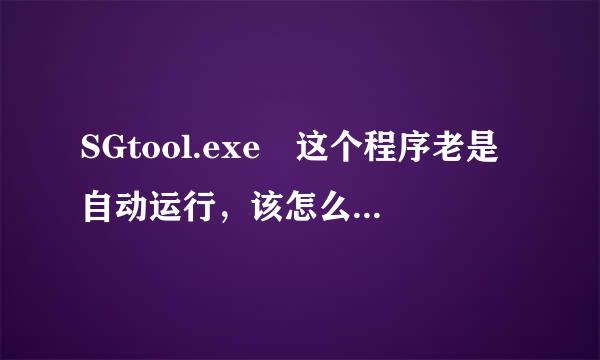 SGtool.exe 这个程序老是自动运行，该怎么处理掉比较好？搜狗的候选词已经去掉了都。1