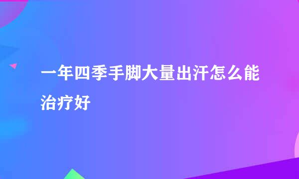 一年四季手脚大量出汗怎么能治疗好