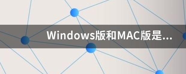 Windows版和MAC版是什么意思？