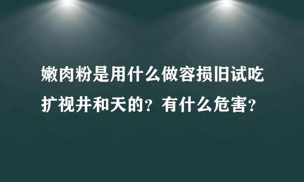 嫩肉粉是用什么做容损旧试吃扩视井和天的？有什么危害？