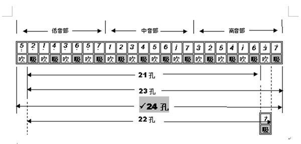 24复音口久表年且跳量数十琴怎么吹