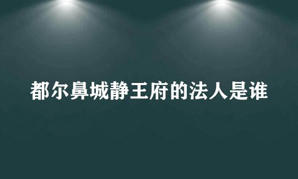 都尔鼻城静王府的法人是谁