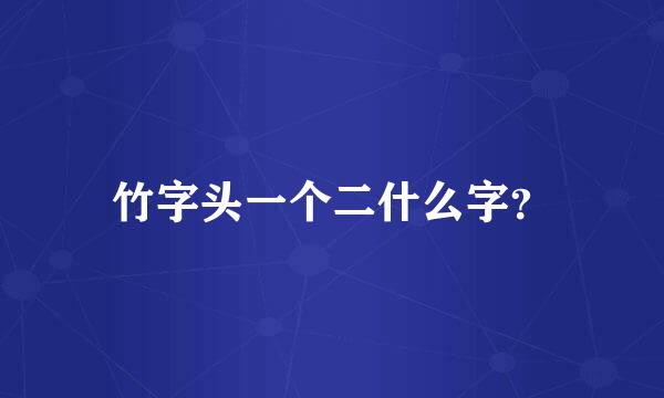 竹字头一个二什么字？