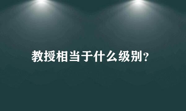 教授相当于什么级别？