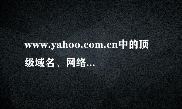 www.yahoo.com.cn中的顶级域名、网络名、组织机构名、主机名分别是什么?