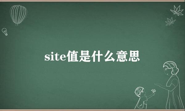 site值是什么意思