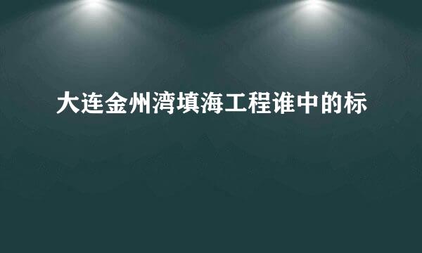 大连金州湾填海工程谁中的标