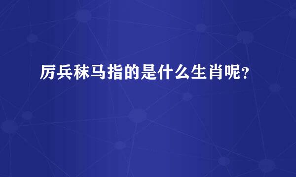 厉兵秣马指的是什么生肖呢？