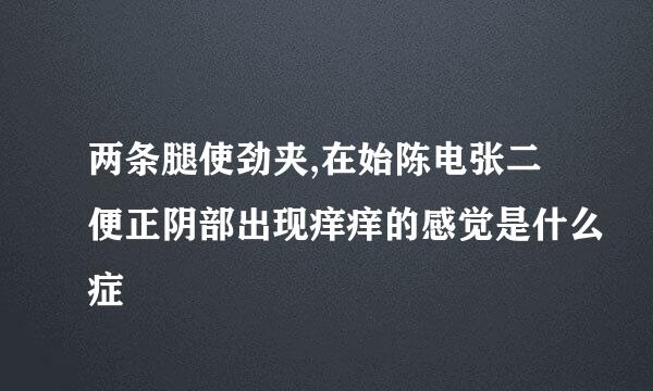 两条腿使劲夹,在始陈电张二便正阴部出现痒痒的感觉是什么症