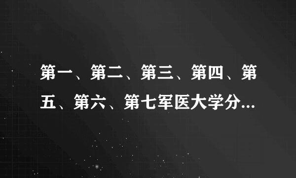 第一、第二、第三、第四、第五、第六、第七军医大学分别在哪些城市？