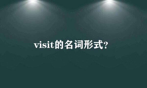 visit的名词形式？