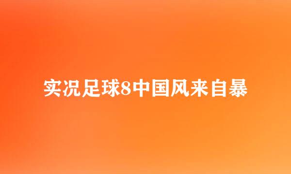 实况足球8中国风来自暴