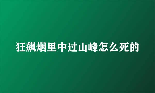 狂飙烟里中过山峰怎么死的