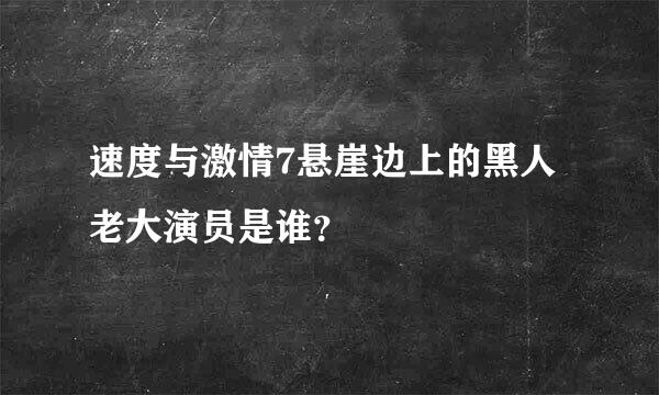 速度与激情7悬崖边上的黑人老大演员是谁？